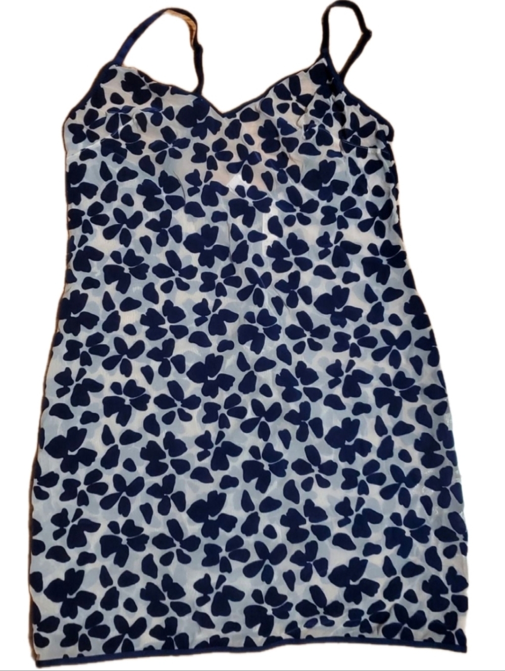 Victoria's Secret Navy Floral Slip Chemise Medium Nwt